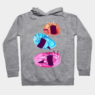 Colorful Watercolor Bees Hoodie